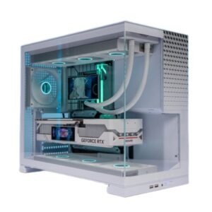 Case Leopard AX-1 (ATX, Màn hình LCD, ARGB) - White/Trắng