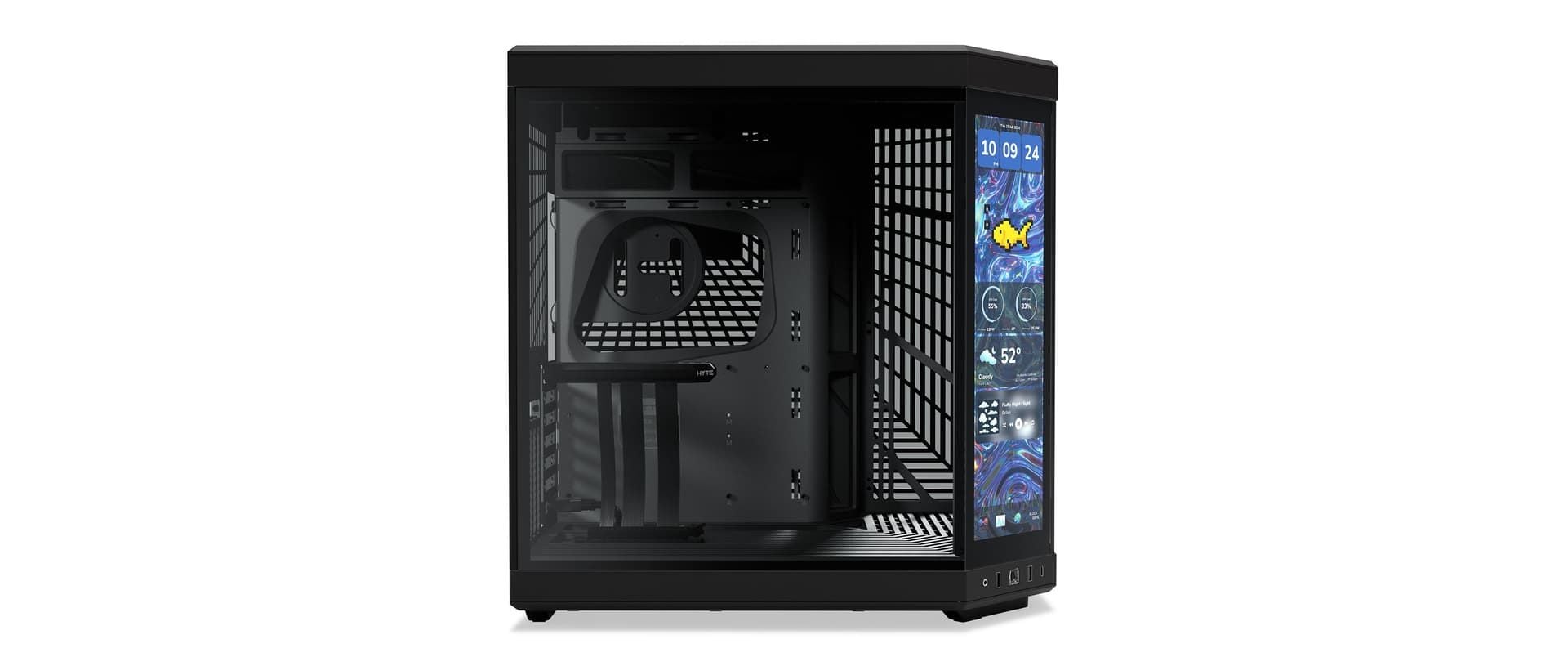 Case Hyte Y70 Touch Infinite Black/Đen - Cable Riser PCIe 4.0 (CS-HYTE-Y70TTI-BB)