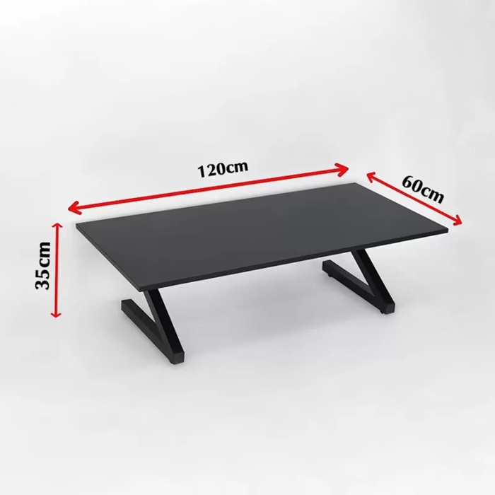 Bàn bệt mặt gỗ Chân K Đen Gaming ( 60*120 )