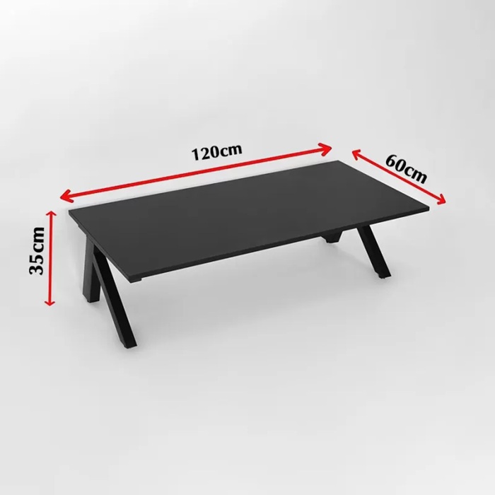Bàn bệt mặt gỗ Chân K Đen Gaming ( 60*120 )