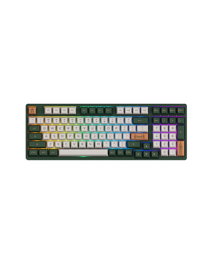 Bàn phím cơ AKKO 3098 RF World Tour London | AKKO switch v3 - Cream Blue Pro