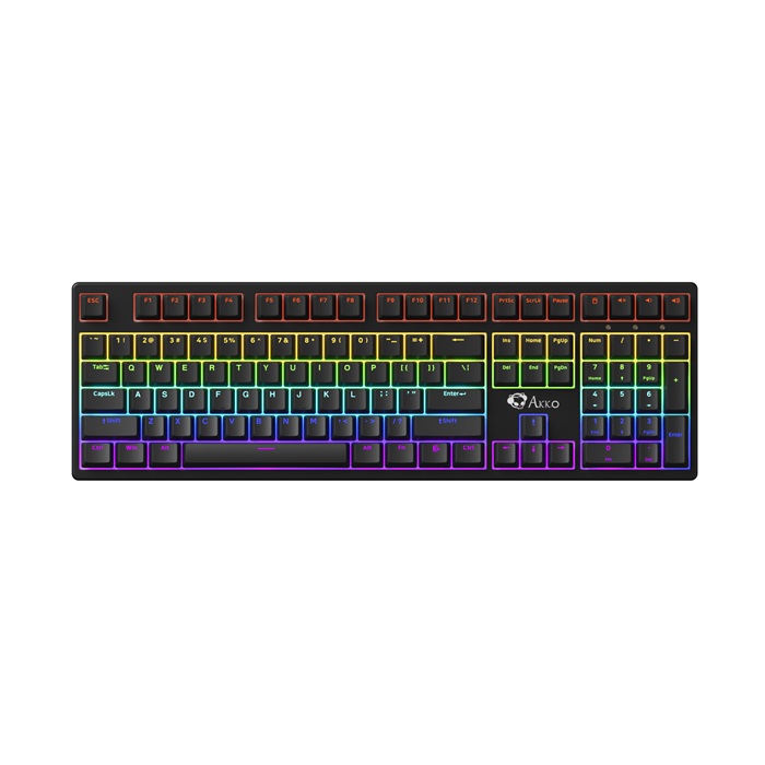 Bàn phím cơ Akko 3108 SR Black Shine Through - Switch Akko Blue (clicky)