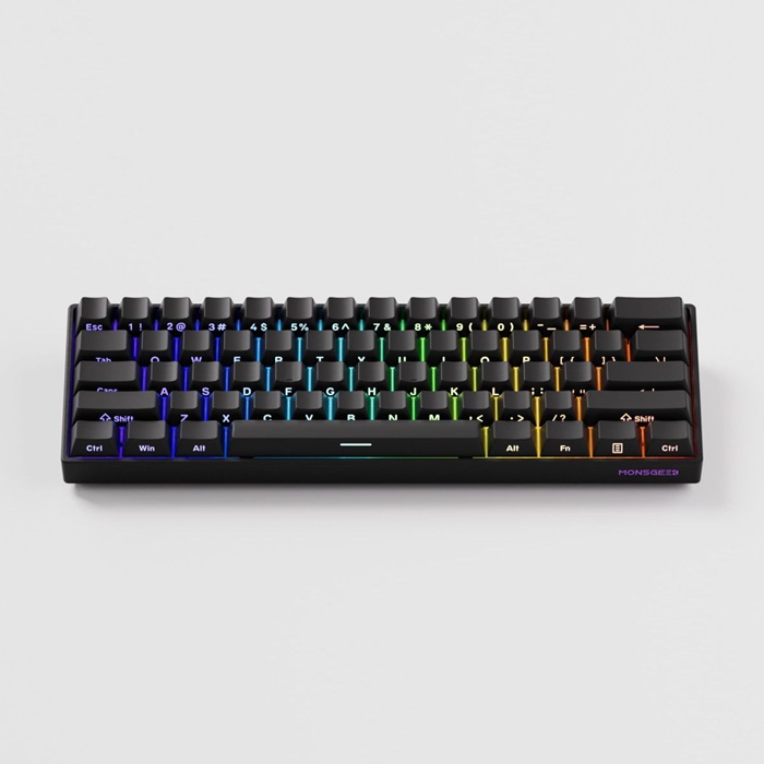 Bàn phím cơ MonsGeek FUN60 Max SP Black - Glare Magnetic Switches (Tri-mode) 8K in 2.4G Wireless