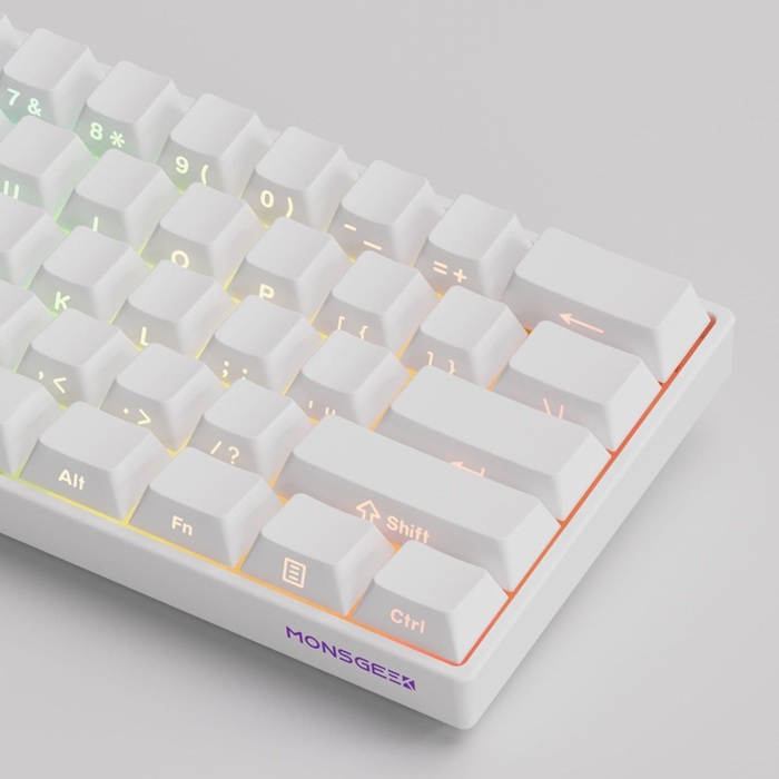 Bàn phím cơ MonsGeek FUN60 Max SP White - Glare Magnetic Switches (Tri-mode) 8K in 2.4G Wireless