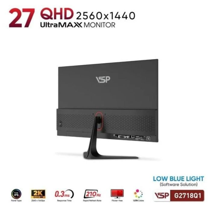 Màn hình Gaming VSP G2718Q1 | 27 inch, 2K QHD, IPS, 210Hz, 0.3ms