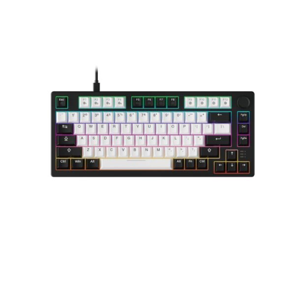 Bàn phím cơ DareU EK75 White Black DareU Dream switch (keycap PBT)