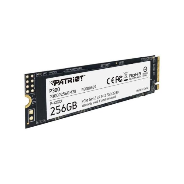 SSD 256GB Patriot P300 M.2 NVMe PCIe Gen3x4