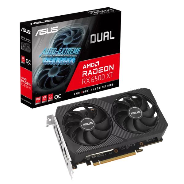 Card màn hình ASUS Dual Radeon RX 6500 XT OC Edition (DUAL-RX6500XT-O4G-V2)