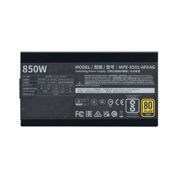 Nguồn Cooler Master MWE 850W Gold V2 Full Modular ATX 3.1