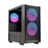 Case EINAREX PM150 RGB M-ATX (Kèm 3 Fan ARGB) - Black/Đen