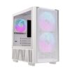 Case EINAREX PM150 RGB M-ATX (Kèm 3 Fan ARGB) - White/Trắng