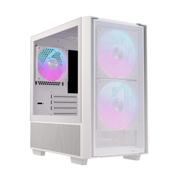Case EINAREX PM150 RGB M-ATX (Kèm 3 Fan ARGB) - White/Trắng