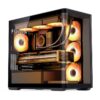 Case Jonsbo D300 (ATX, kính cong) - Black/Đen