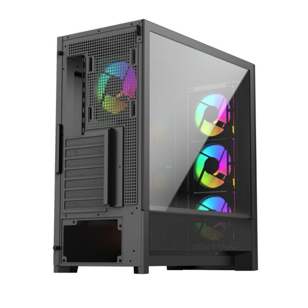 Case Linktech Bahamut 4Fa Full ATX Gaming (Kèm 4 Fan ARGB) - Black/Đen