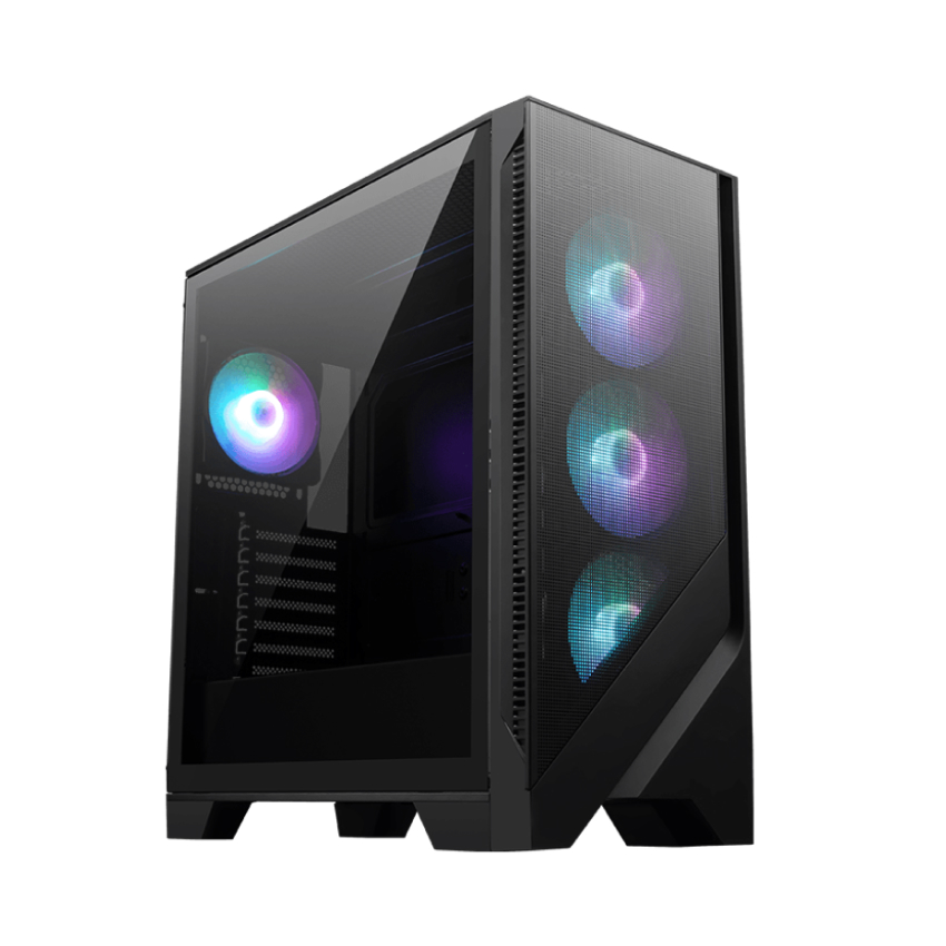 Case MSI MAG Forge 320R AirFlow (Kèm 4 Fan ARGB) - Black/Đen