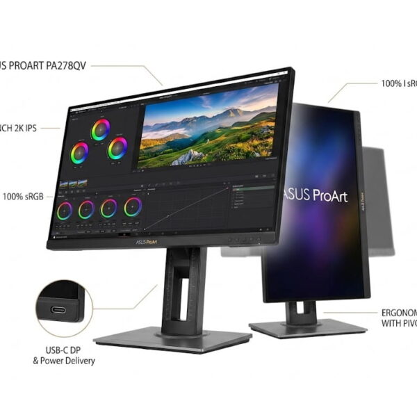 Màn hình Đồ Họa Asus ProArt PA278QV (27 inch, 2K, IPS, 75Hz, 100% sRGB, Phẳng)