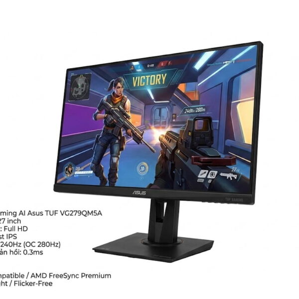 Màn hình Gaming AI Asus TUF VG279QM5A (27 inch, Full HD, IPS, 240Hz, 0.3ms, FPS)
