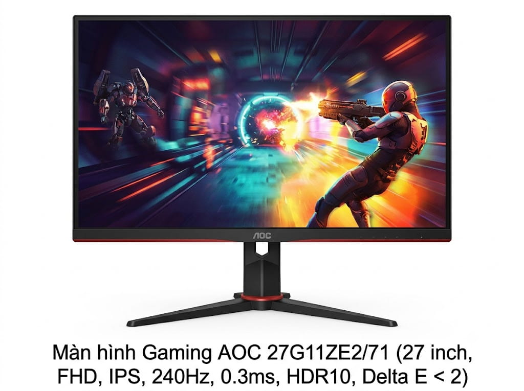 Màn hình Gaming AOC 27G11ZE271 (27 inch, FHD, IPS, 240Hz, 0.3ms, HDR10, Delta E 2) (2)