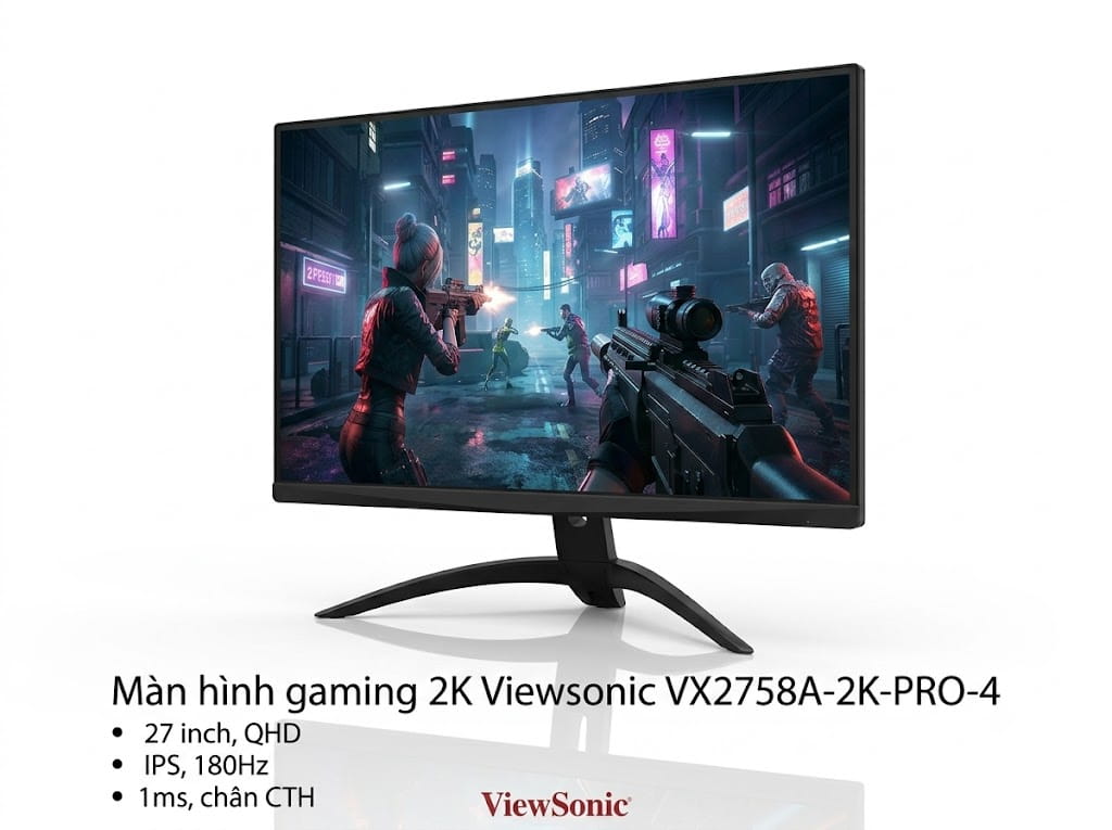 Màn hình gaming 2K Viewsonic VX2758A-2K-PRO-4 (27 inch, QHD, IPS, 180Hz, 1ms, chân CTH)
