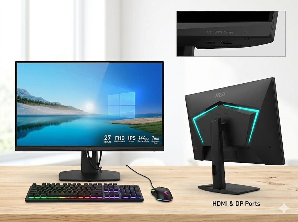 Màn hình văn phòng MSI Pro MP273L E14 (27 inch, FHD, IPS, 144Hz, 1ms)