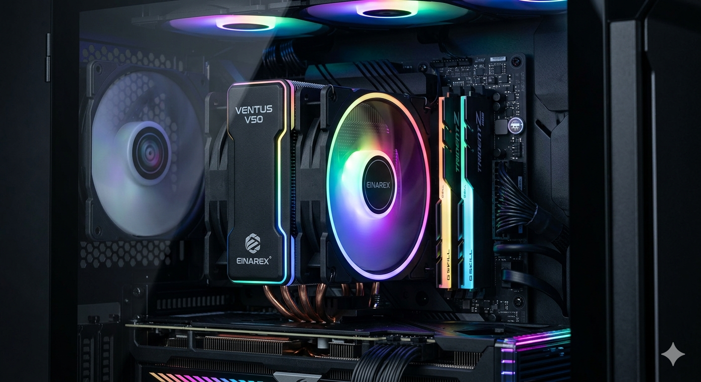 Tản nhiệt khí EINAREX Ventus V50 ARGB - Black