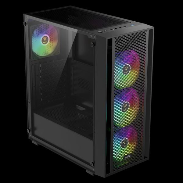 Case Gamdias Aura GC2 Elite ARGB F-ATX (Kèm Sẵn 4F ARGB) - Black/Đen