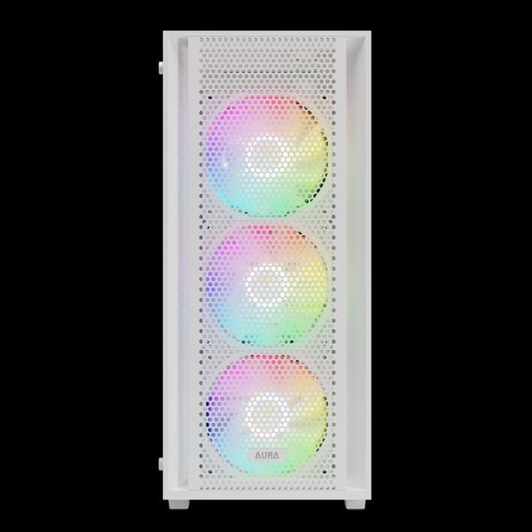 Case Gamdias Aura GC2 Elite ARGB F-ATX (Kèm Sẵn 4F ARGB) - White/Trắng