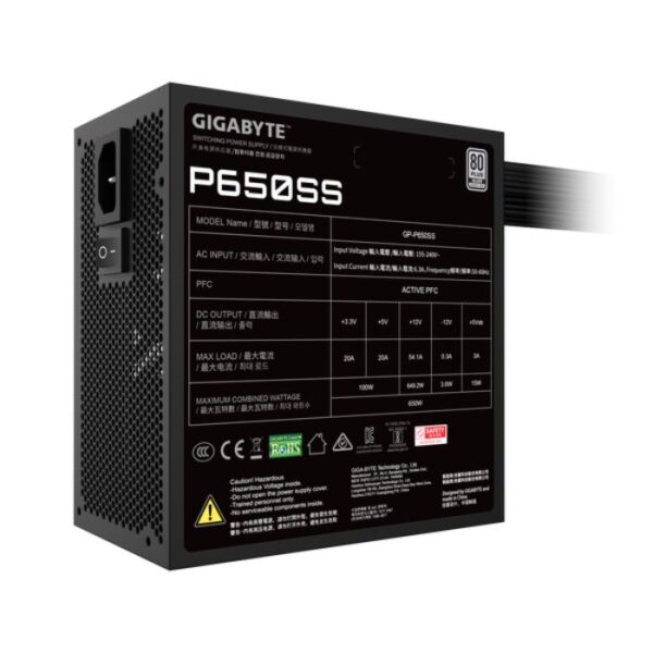 Nguồn Máy Tính GIGABYTE P650SS 650W (80 Plus Silver)