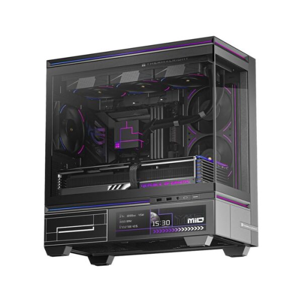 Vỏ case Thermalright TL-M10 Vision Black ( M-ATX có màn hình 9.2 inch)