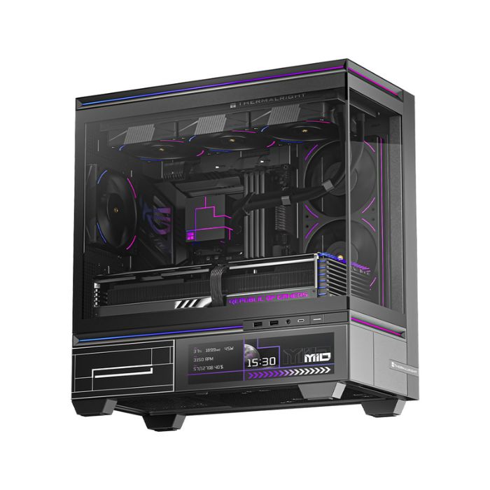 Vỏ case Thermalright TL-M10 Vision Black ( M-ATX có màn hình 9.2 inch)