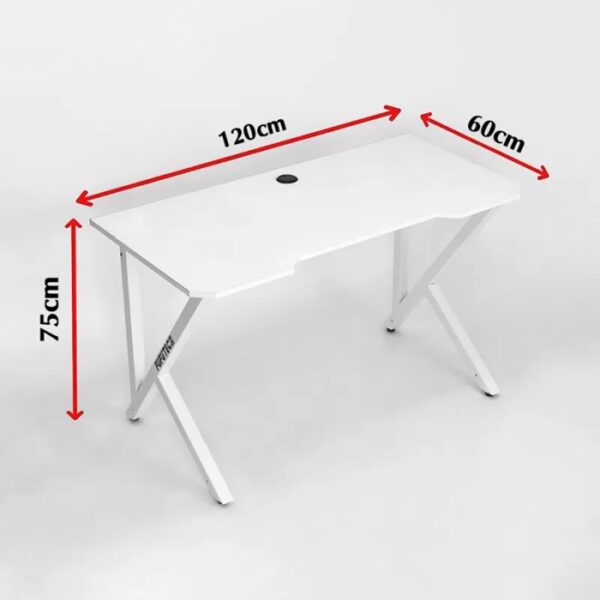 Bàn chữ K Gaming Trắng (L: 1,2m - W: 0,6m - H: 0,75m)