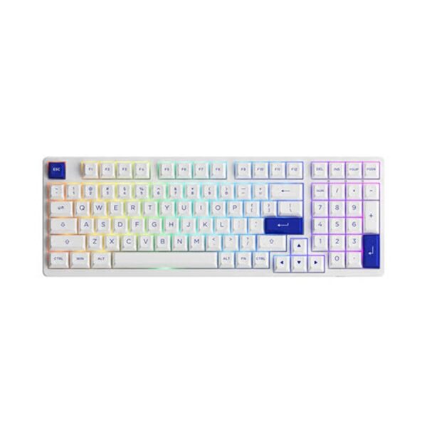 Bàn phím cơ Akko 3098B Multi modes Blue on White | Akko CS Switch - Jelly Pink
