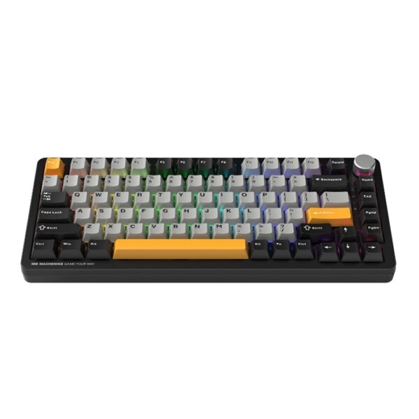 Bàn Phím Cơ Không Dây Machenike K600-B82W Tri-Mode Rgb Grey-Black