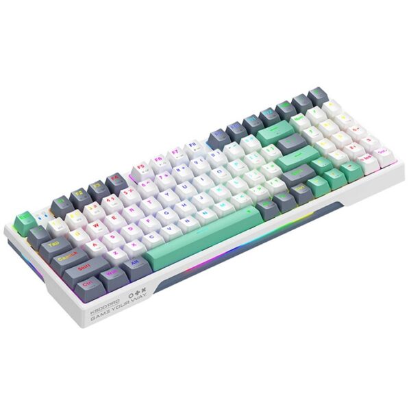Bàn phím cơ Machenike K500 Pro-B94W | Wireless, Tri-Mode RGB, Grey, Silver Switch