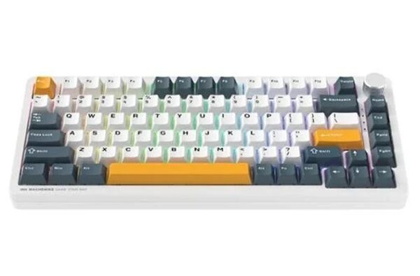 Bàn phím cơ Machenike K600 B82W | Wireless, Tri-mode, RGB, White-Blue, GR Silver Switch