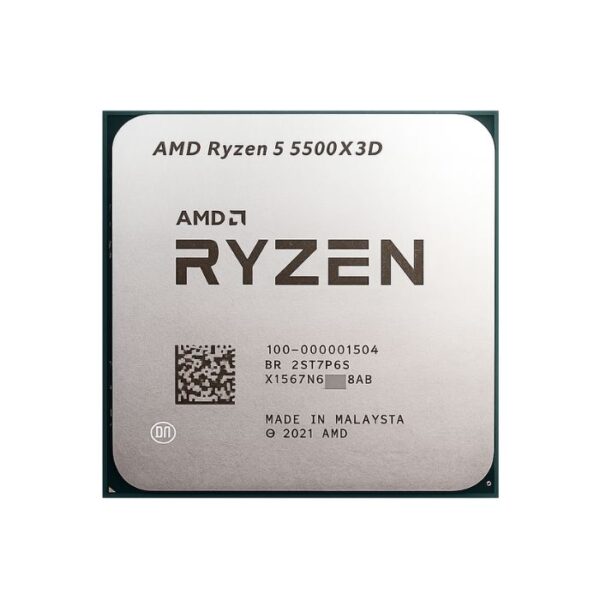 CPU AMD RYZEN 5 5500X3D Tray (Turbo 4.3GHz, 6 nhân 12 luồng, 96 MB Cache, AM4)