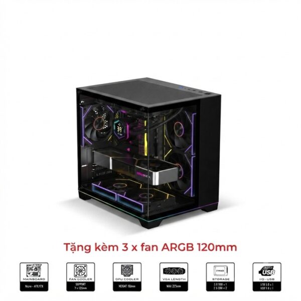 PC Gaming GVN Ryzen 5 5500X3D RTX 2060 Super 8GB