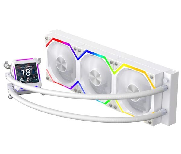 Tản nhiệt nước AIO Leopard Astro Shell 360 ARGB Digital LCD - White