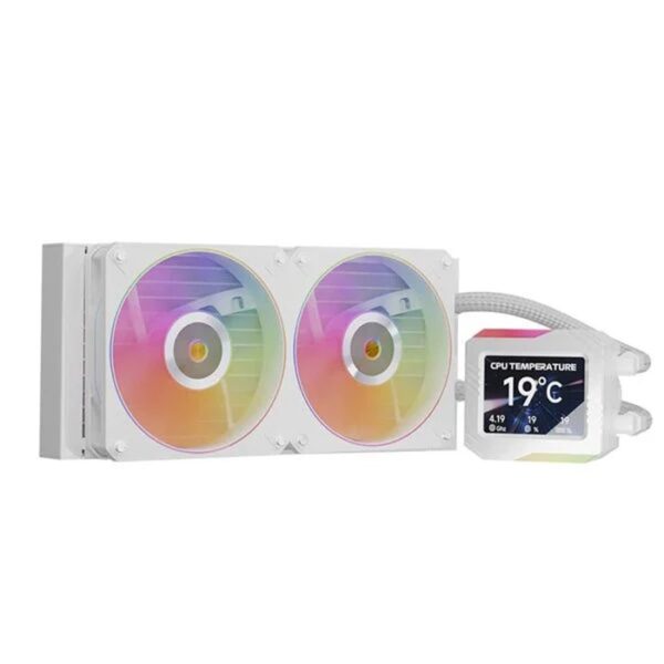Tản nhiệt nước AIO Leopard Astroshell 240 ARGB Digital LCD V2 - White