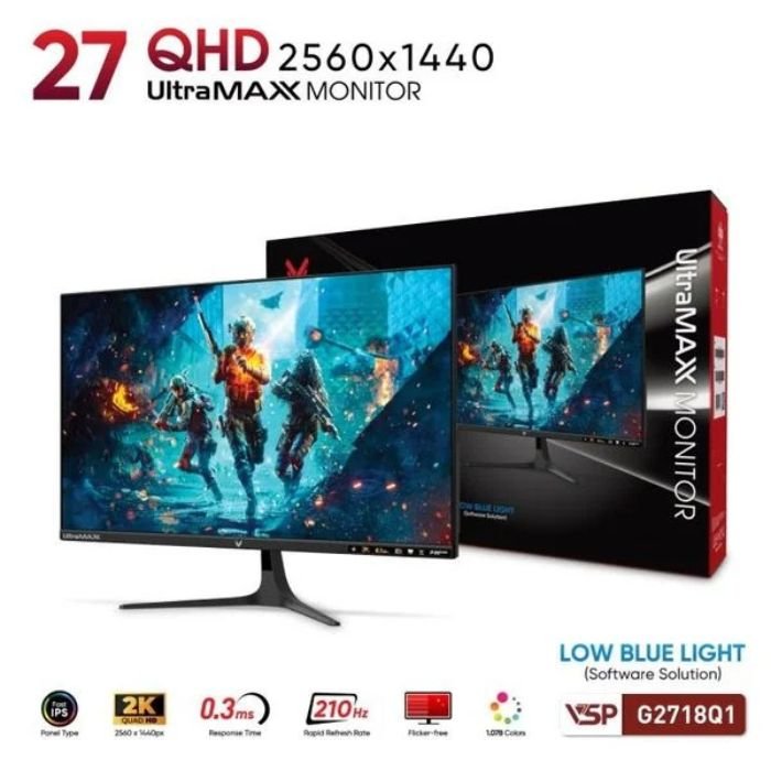 Màn hình Gaming VSP G2718Q1 | 27 inch, 2K QHD, IPS, 210Hz, 0.3ms